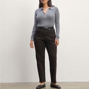 Everlane Curvy Cheeky Straight Jean 28 R Black